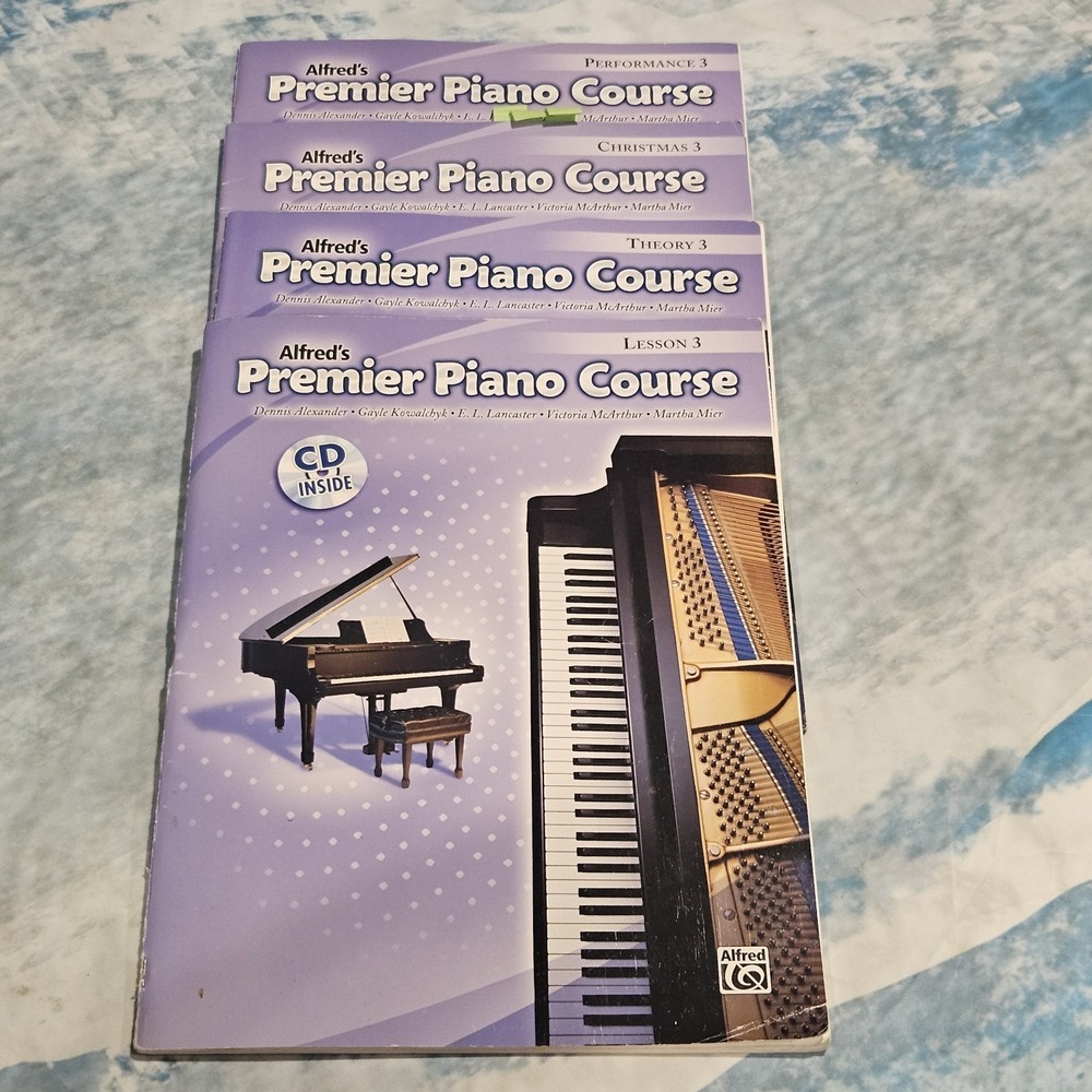 Alfred's‎ Premier Piano Course Book 3 Set Lesson Theory Performance Christmas